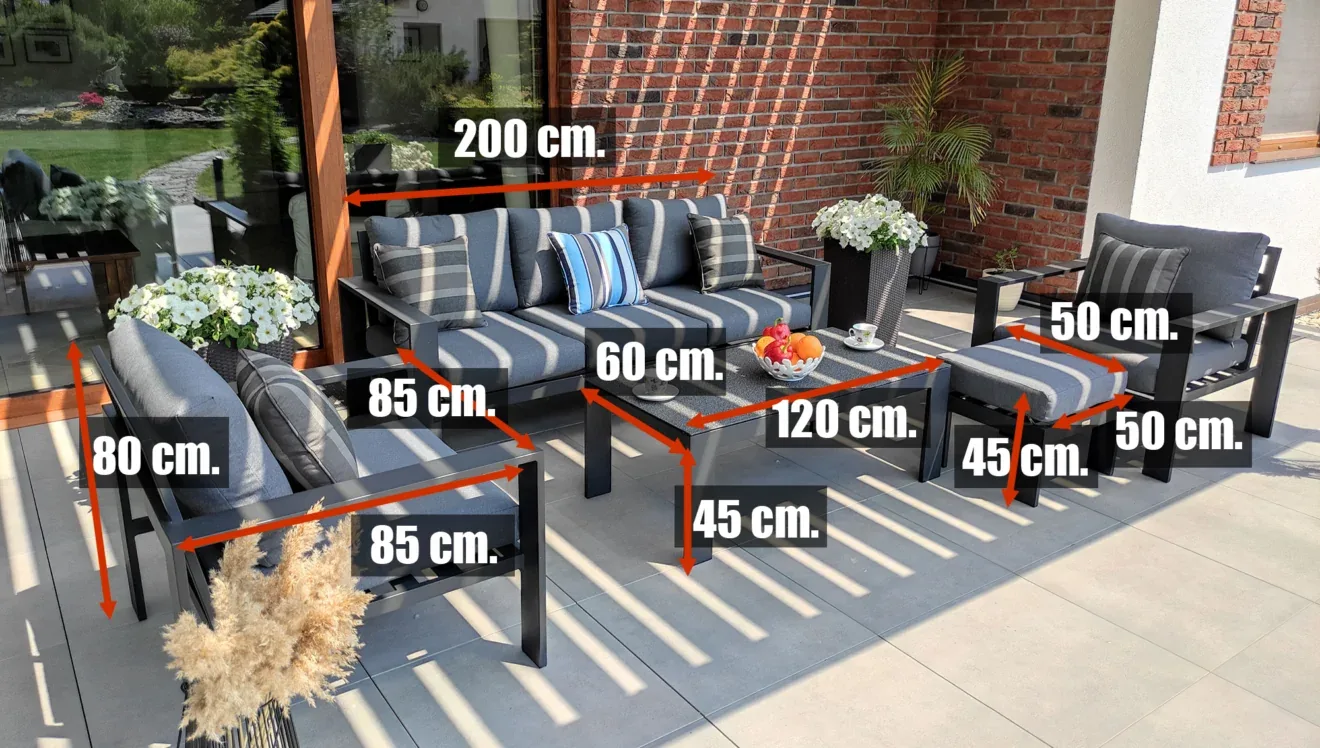 RAGNAR 3 — schemat wymiarów zestawu kawowego aluminium