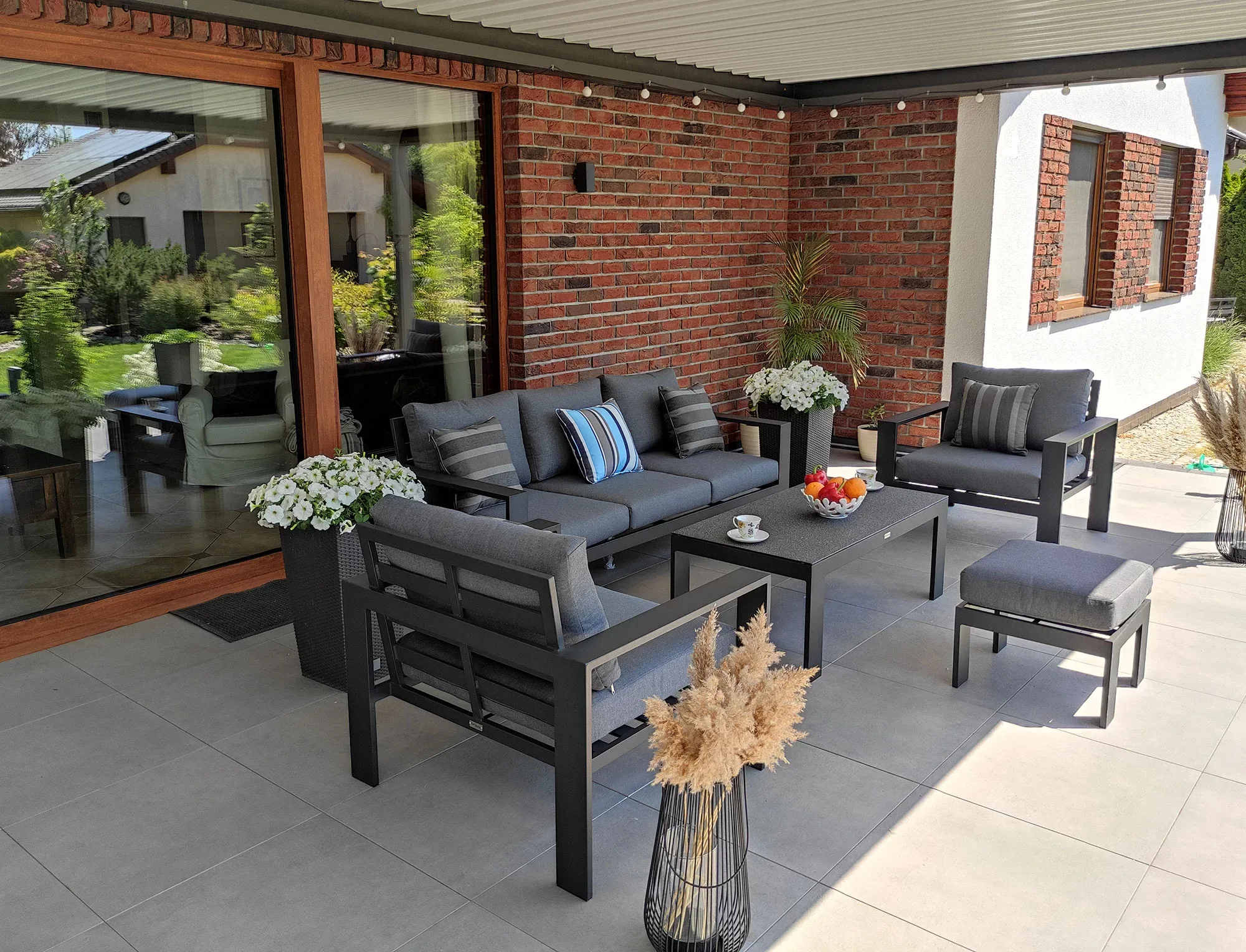 RAGNAR 3 — 2 fotele ogrodowe aluminium i stolik kawowy