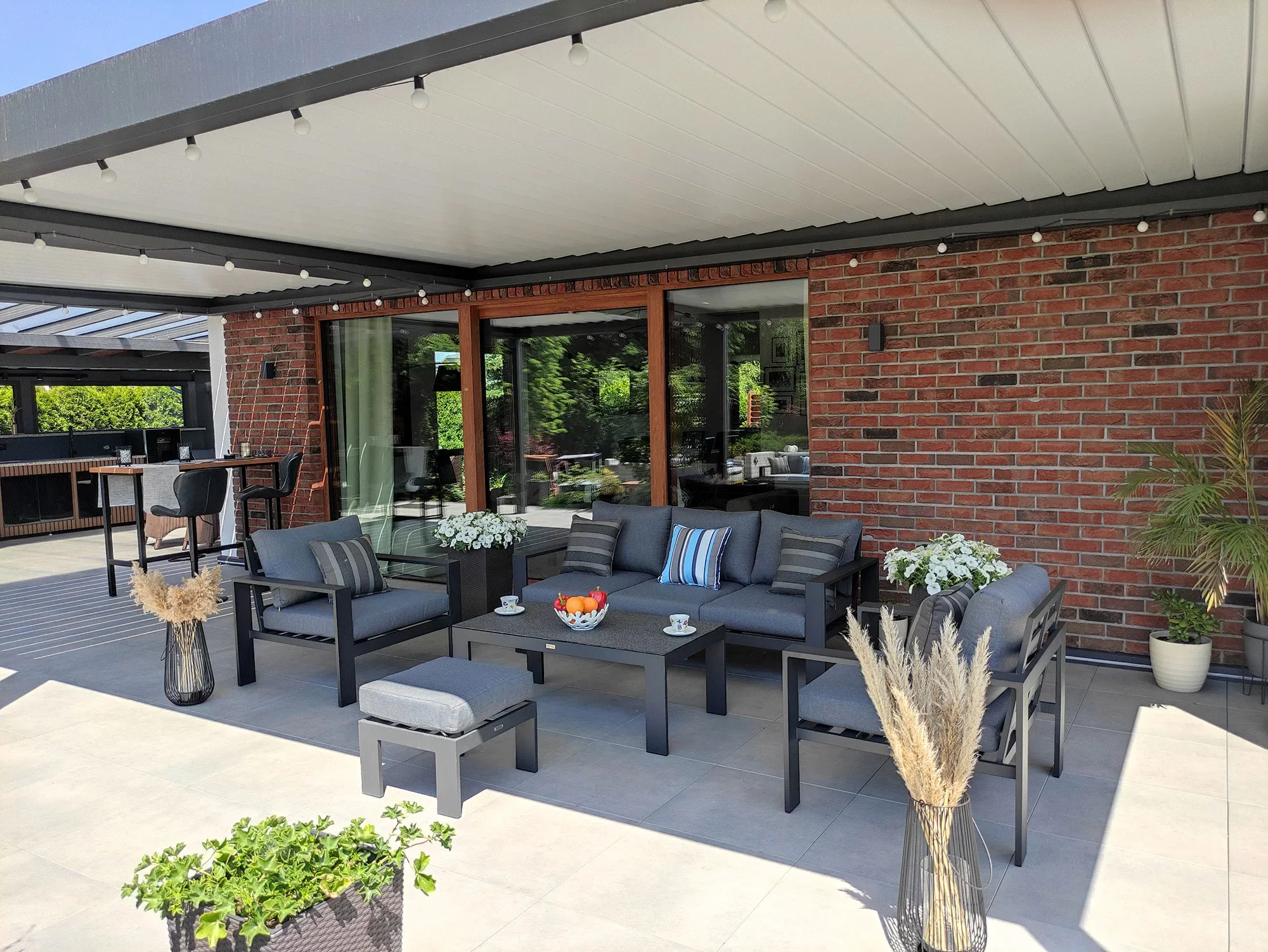 Meble ogrodowe aluminiowe RAGNAR 3 — wariant jasnoszary