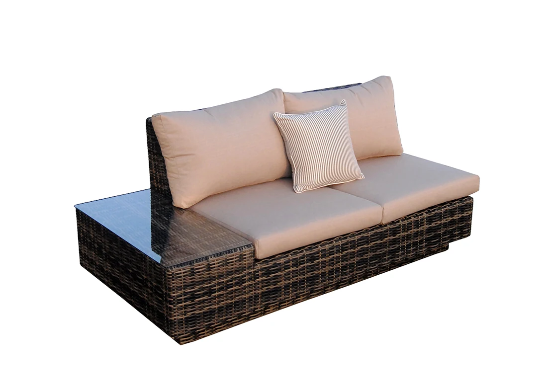 CALABRIA grafitowy — moduł lewy z bocznym stolikiem